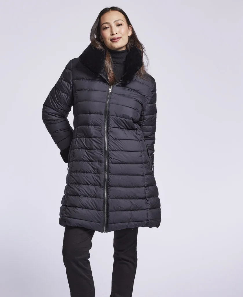 Reversible 3244 Goose Down Coat with Genuine Shearling - Currently Out of Stock