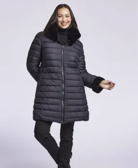 Reversible 3244 Goose Down Coat with Genuine Shearling - Currently Out of Stock