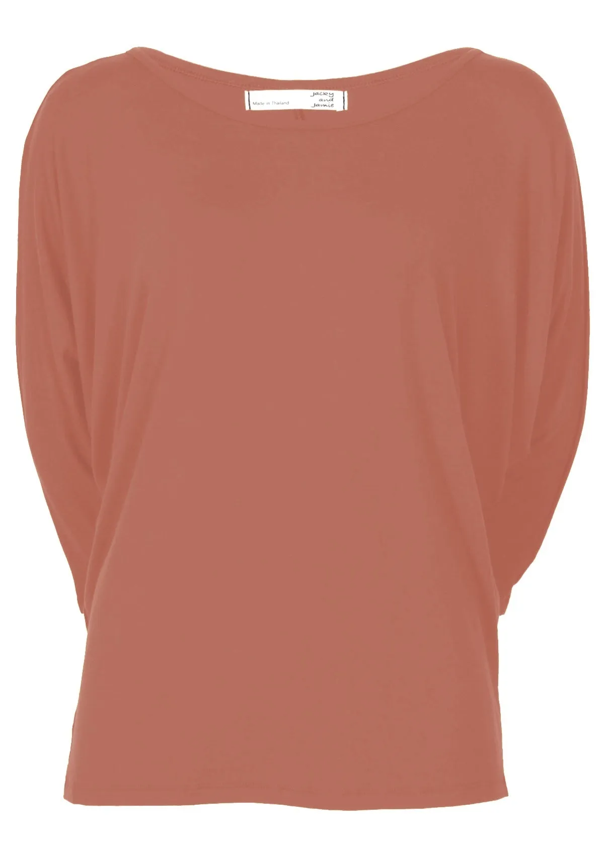 3/4 Sleeve Batwing Top Dusty Rose