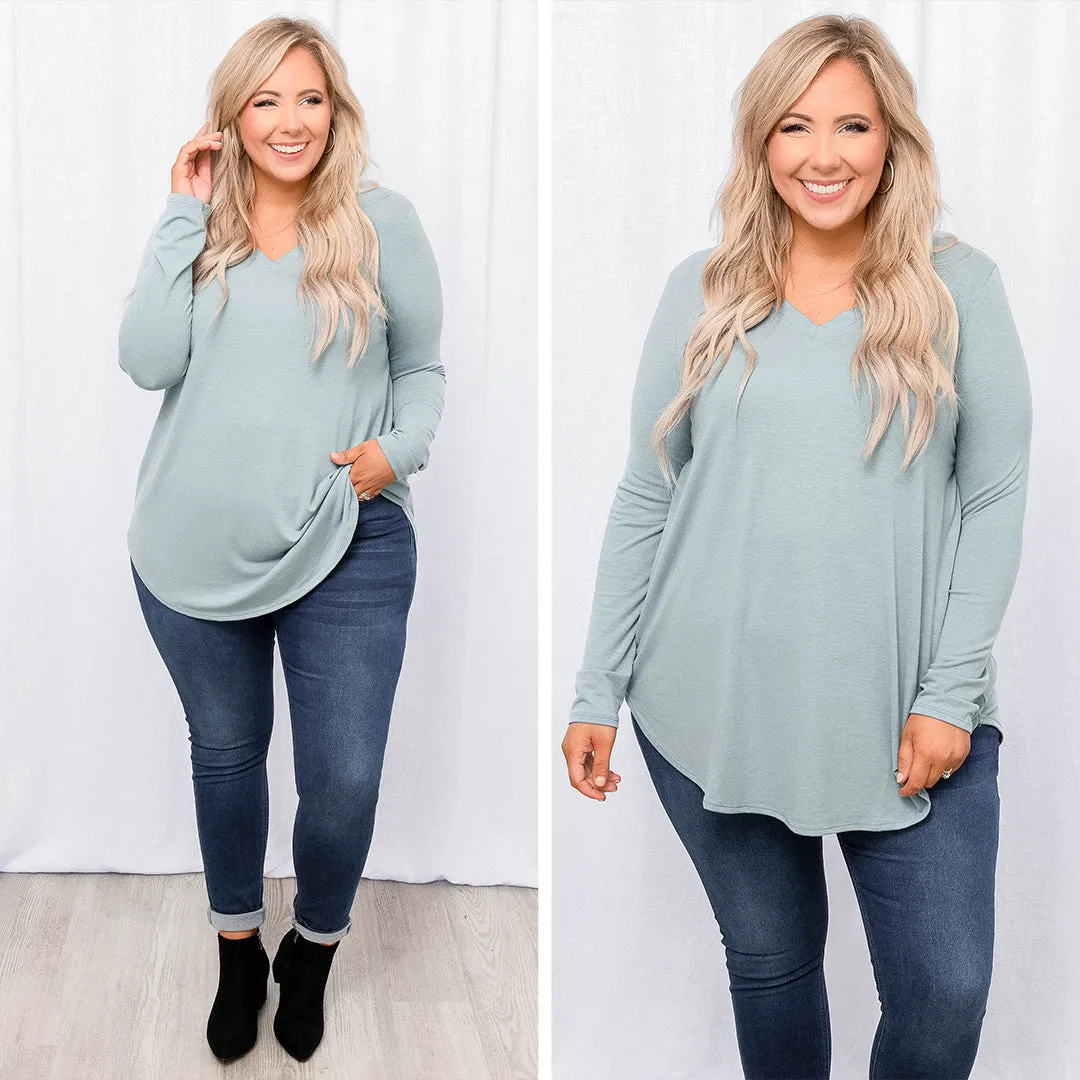 All Things Nice Top, Blue Gray