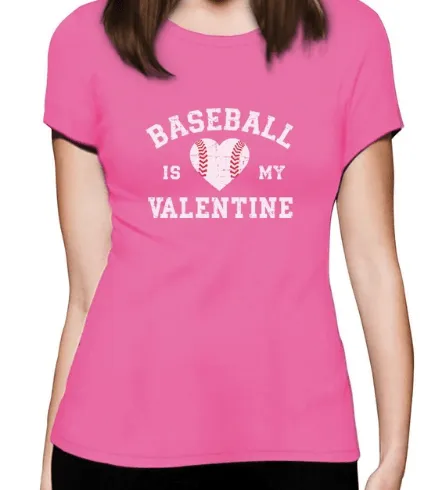 BASEBALL IS MY VALENTINE TEE