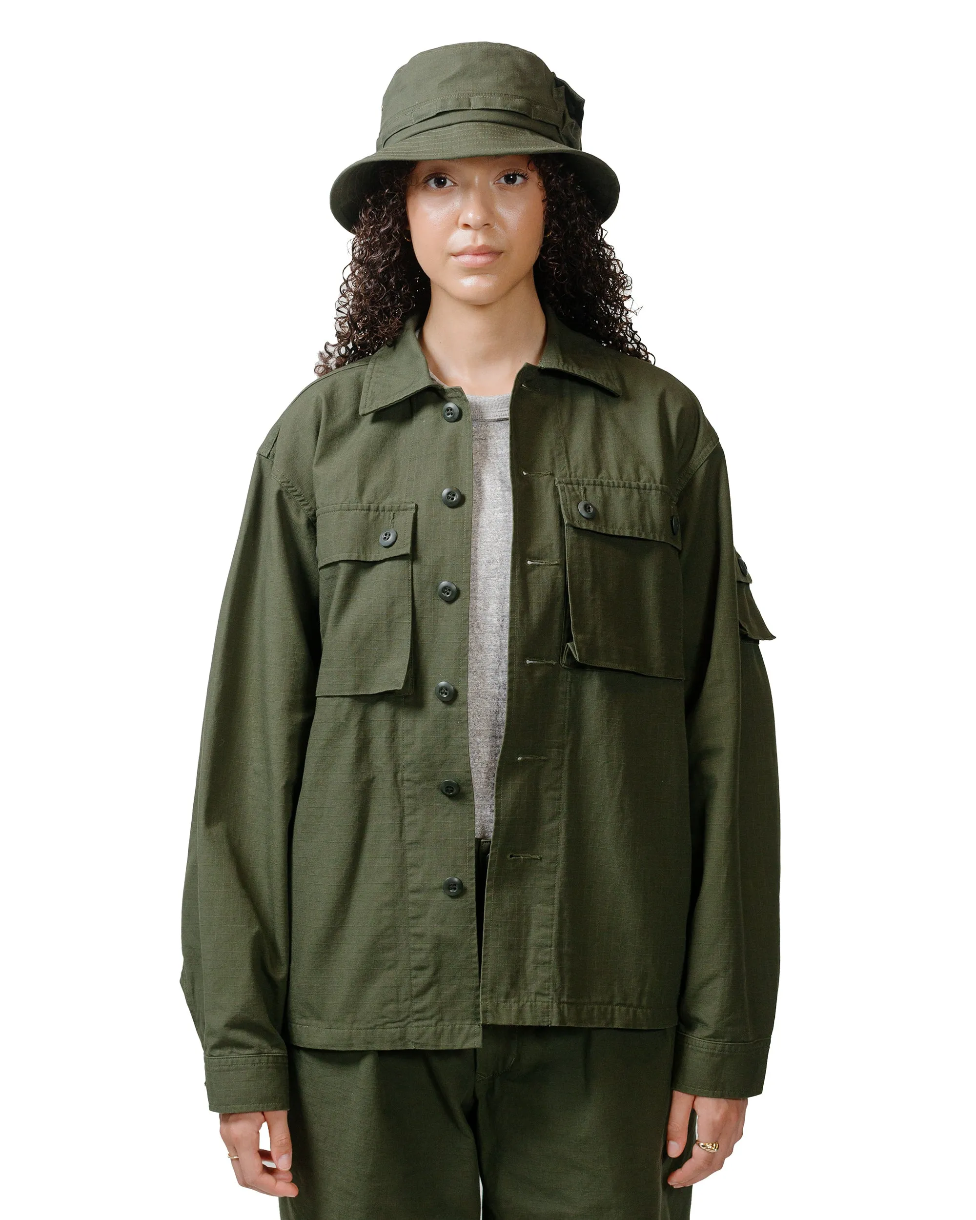 Beams Plus Lost & Found MIL SHT-JAC Cotton Ripstop Olive