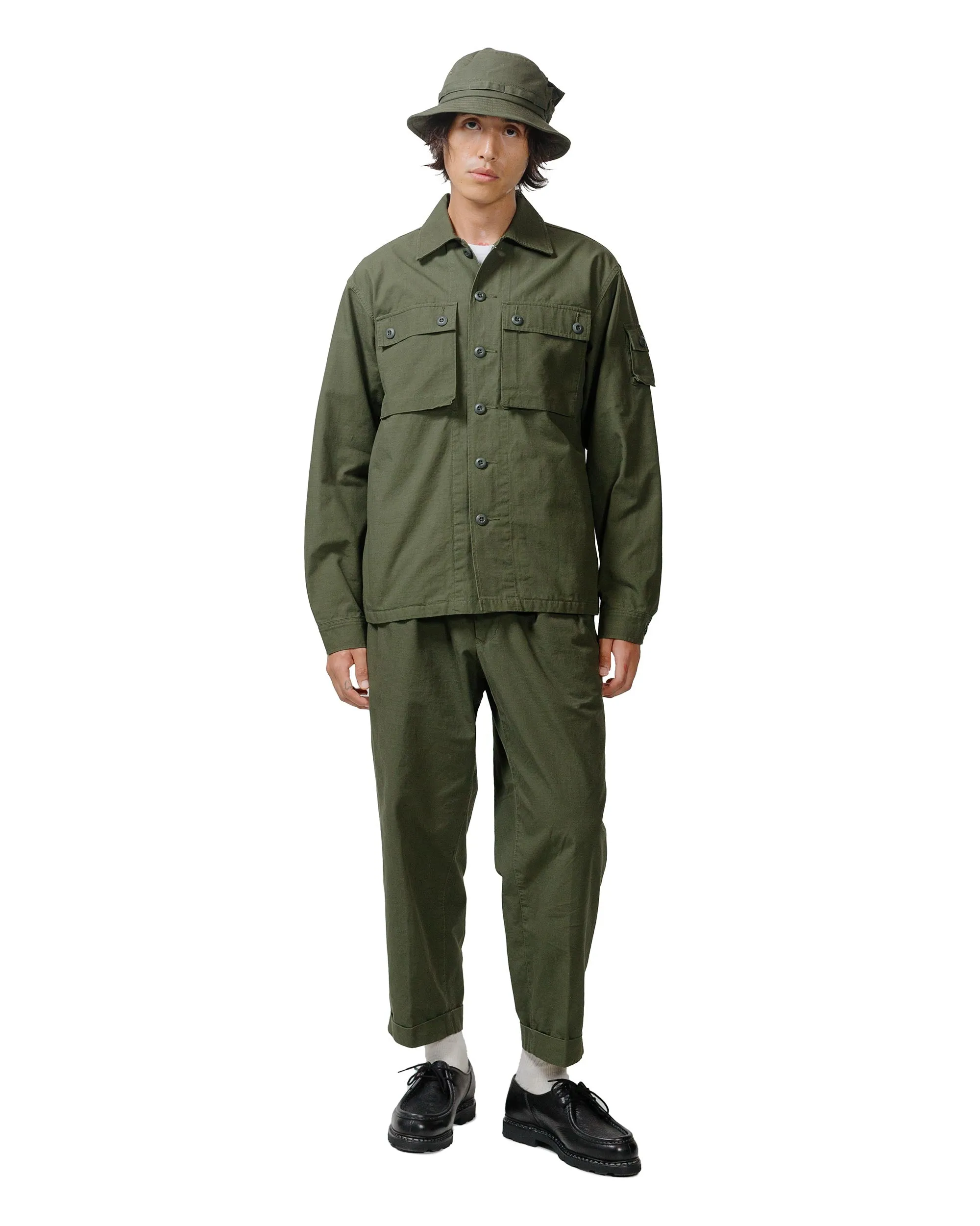 Beams Plus Lost & Found MIL SHT-JAC Cotton Ripstop Olive