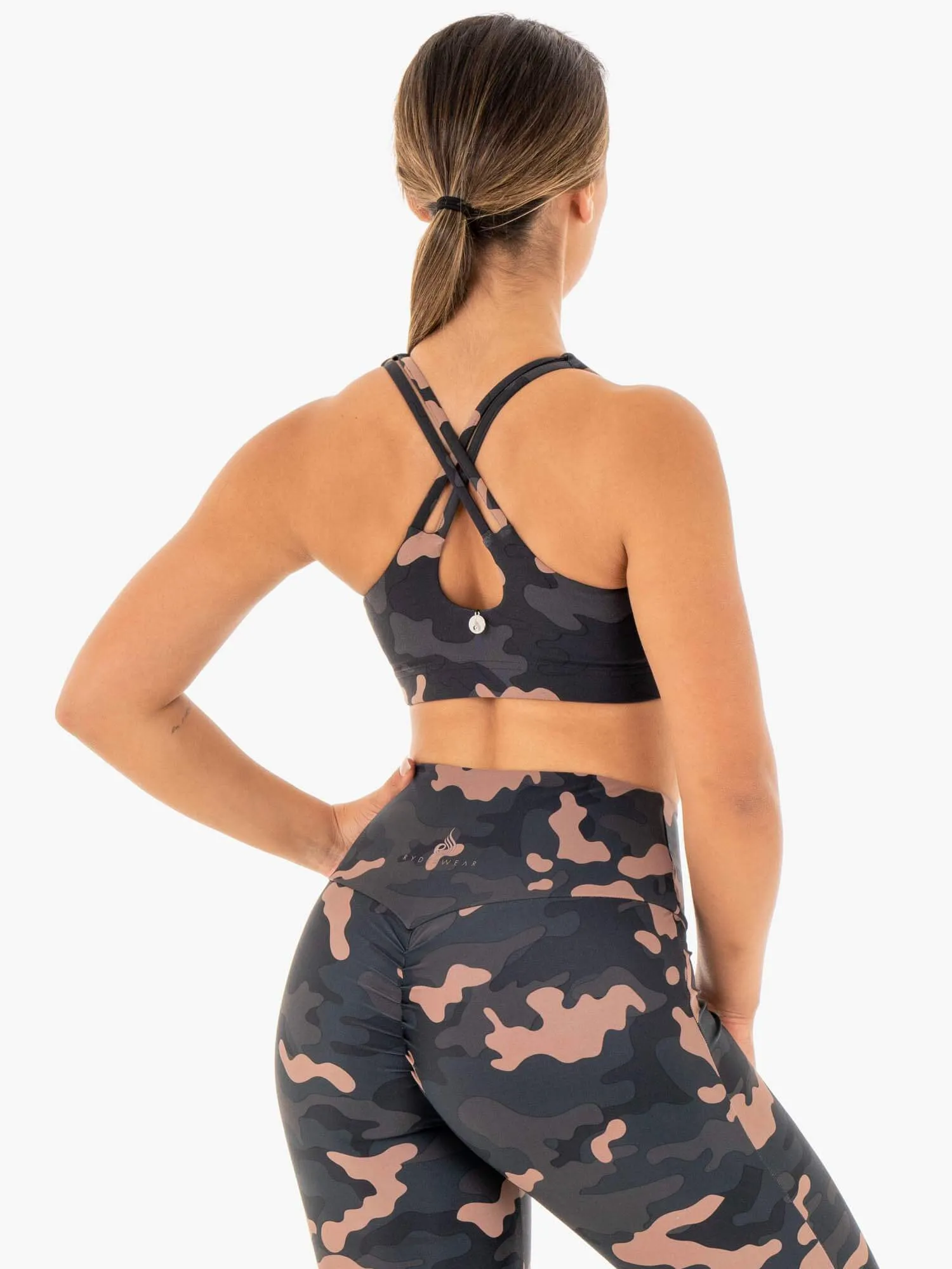 Camo Sports Bra - Rose Camo