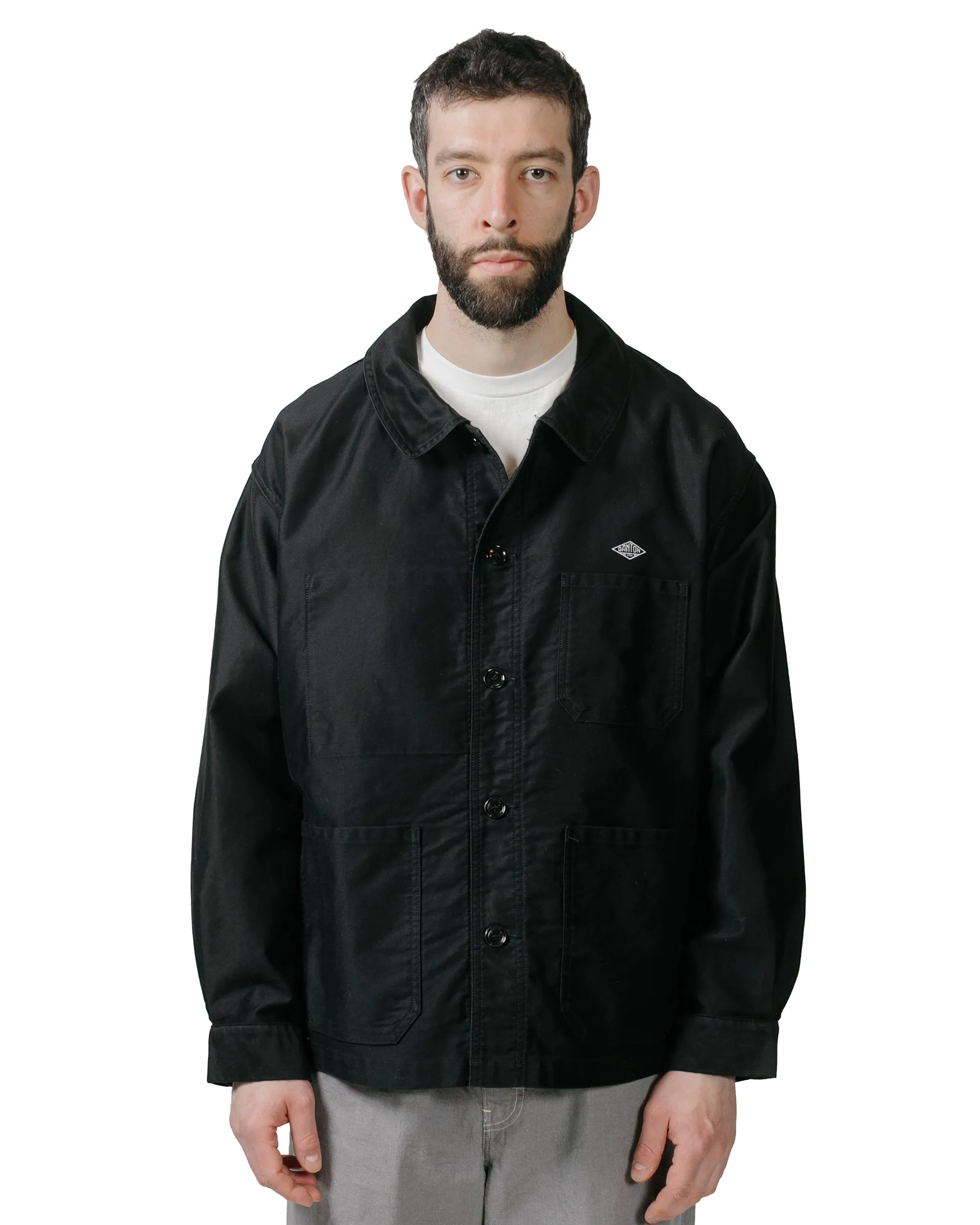 Danton Moleskin Wide Coveralls Black