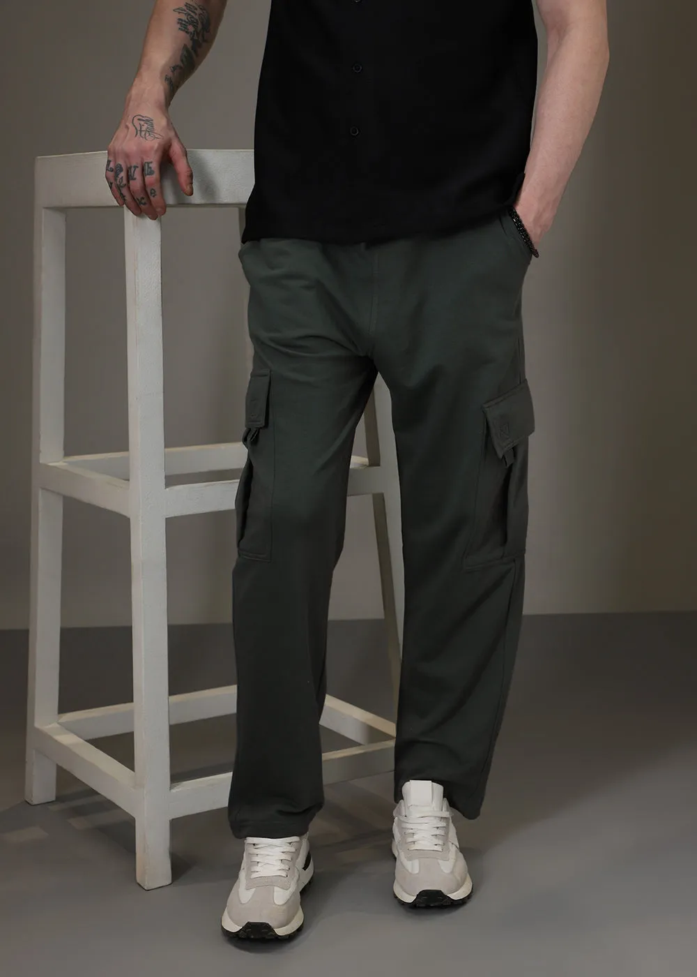 Dark Olive Cargo Joggers