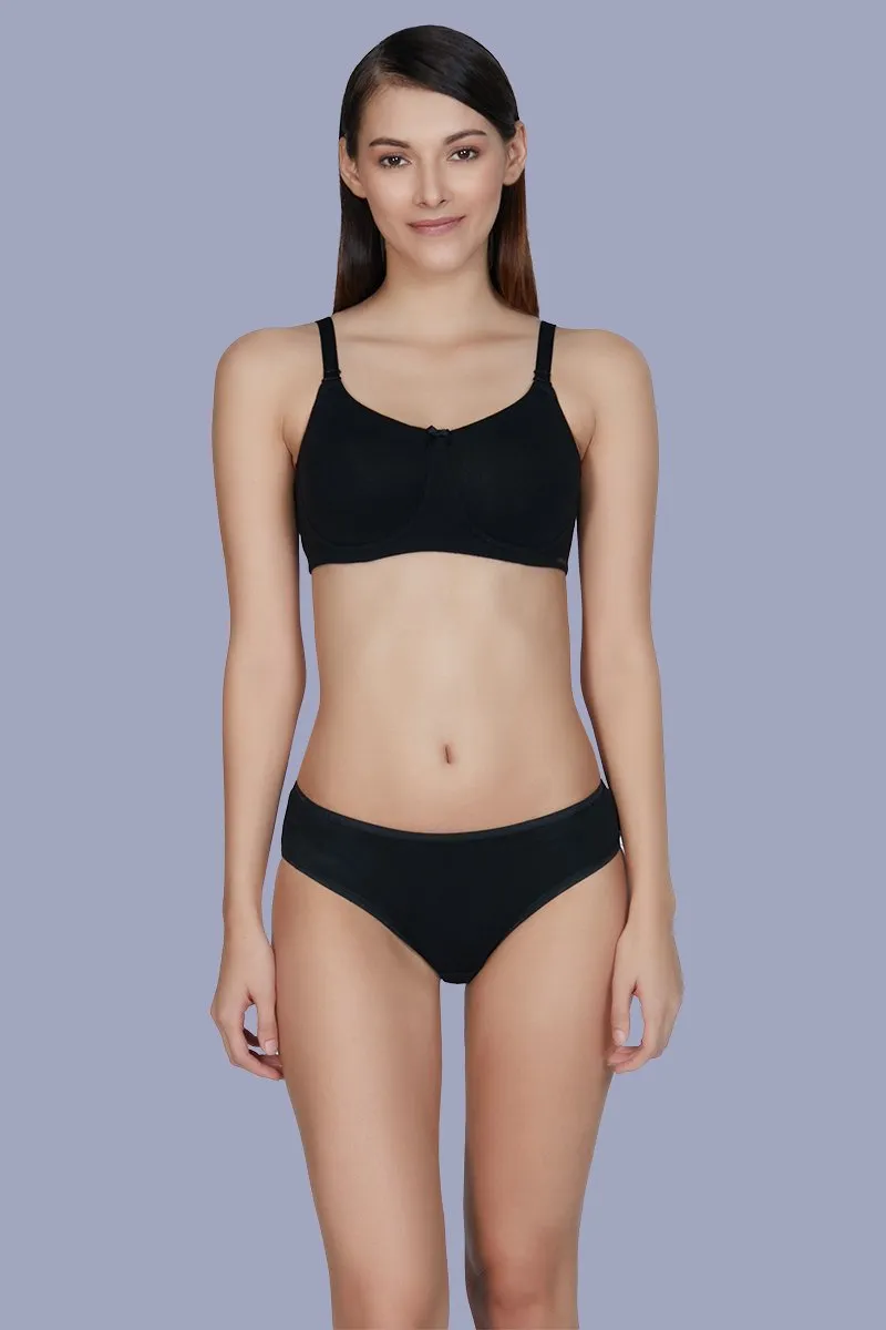 Essential Comfort Non-Padded Non-Wired Bra - Black