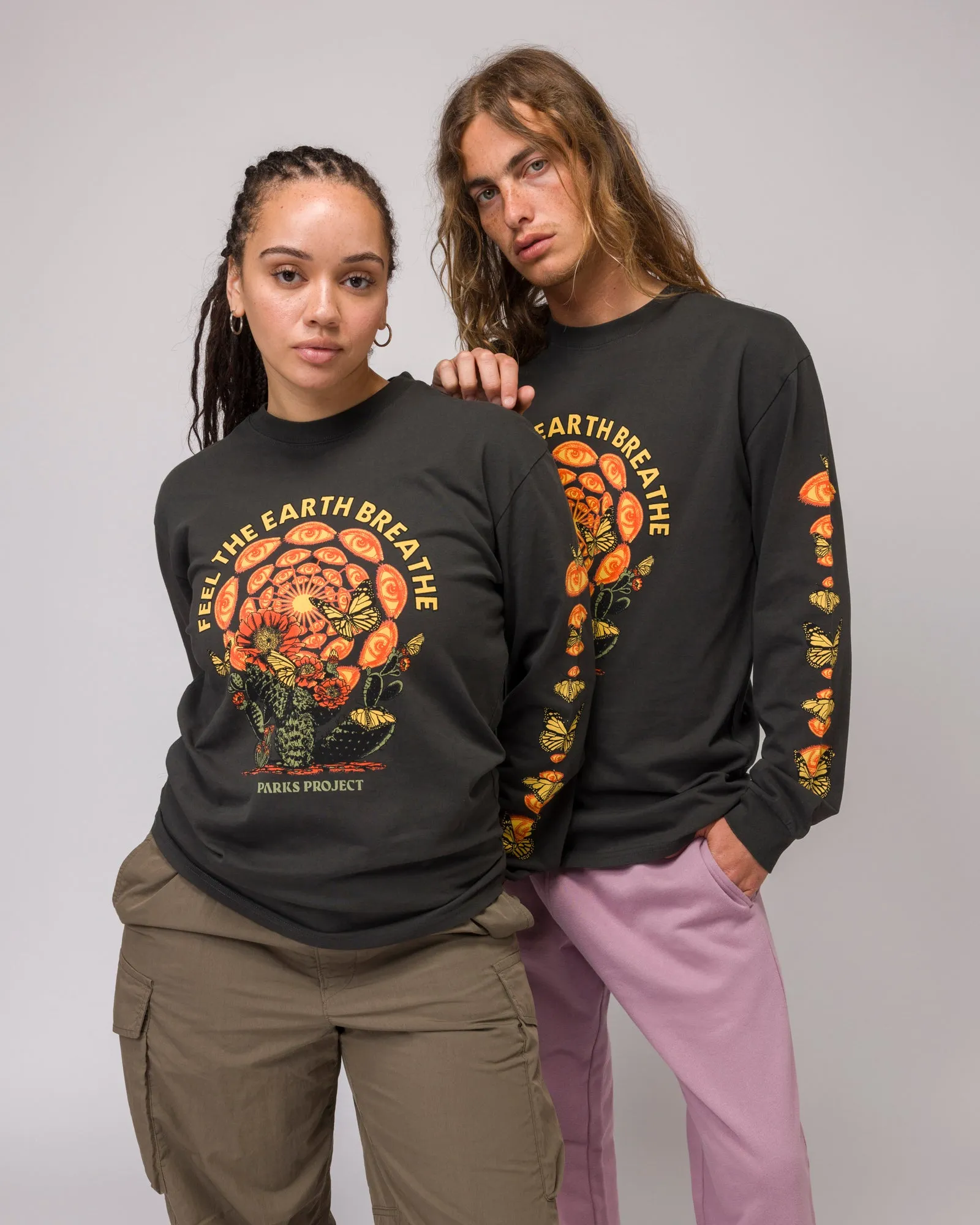 Feel The Earth Breathe Butterfly Long Sleeve Tee