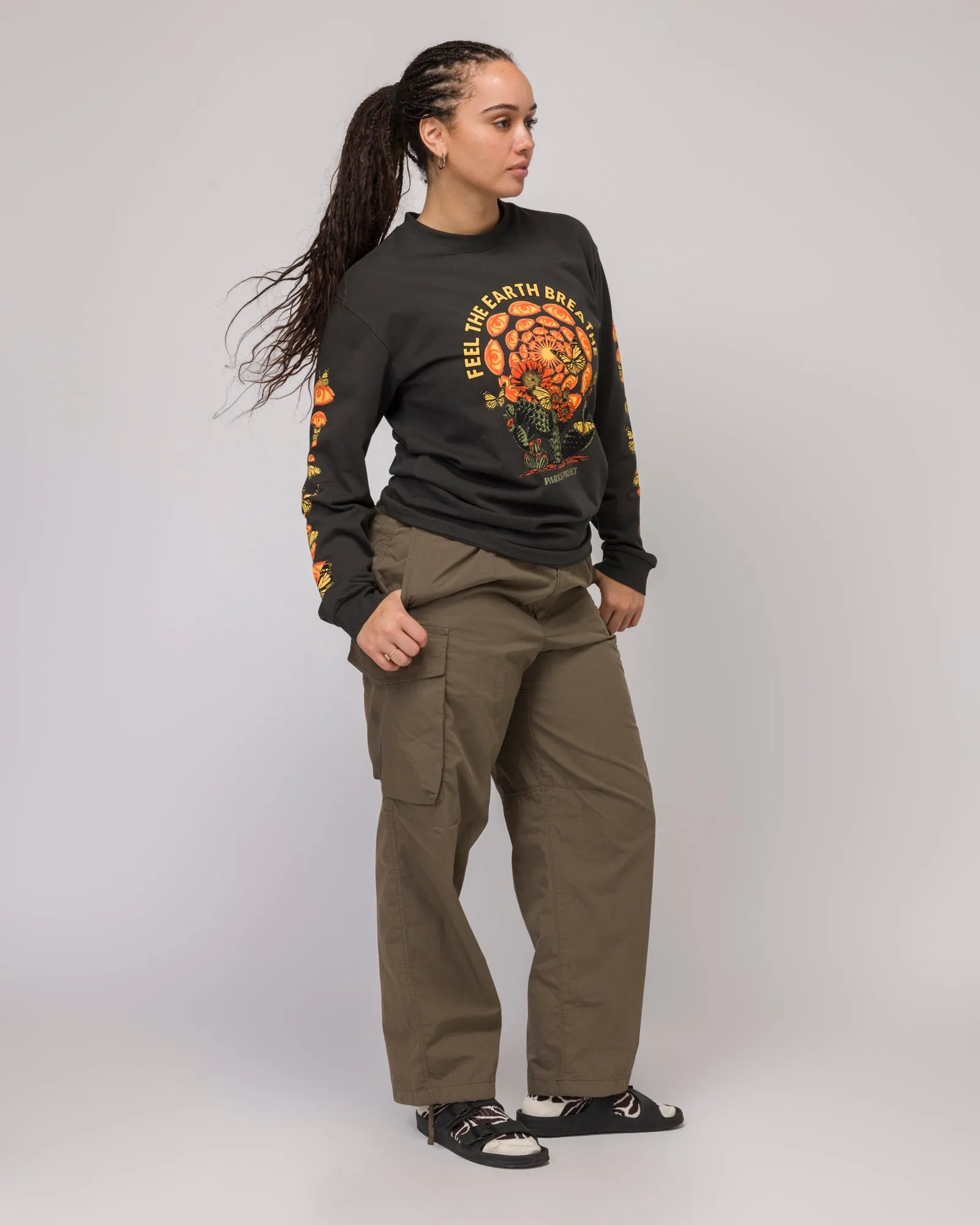 Feel The Earth Breathe Butterfly Long Sleeve Tee