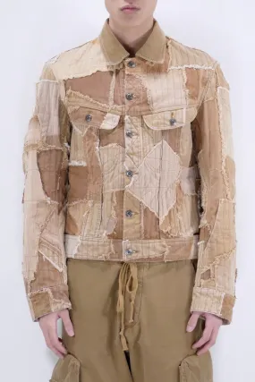 Greg Lauren Work Canvas Stitchwork Jacket - Tan