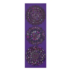 Hand-Drawn Purple Mandala Yoga Mat - Mandala Design, Handmade