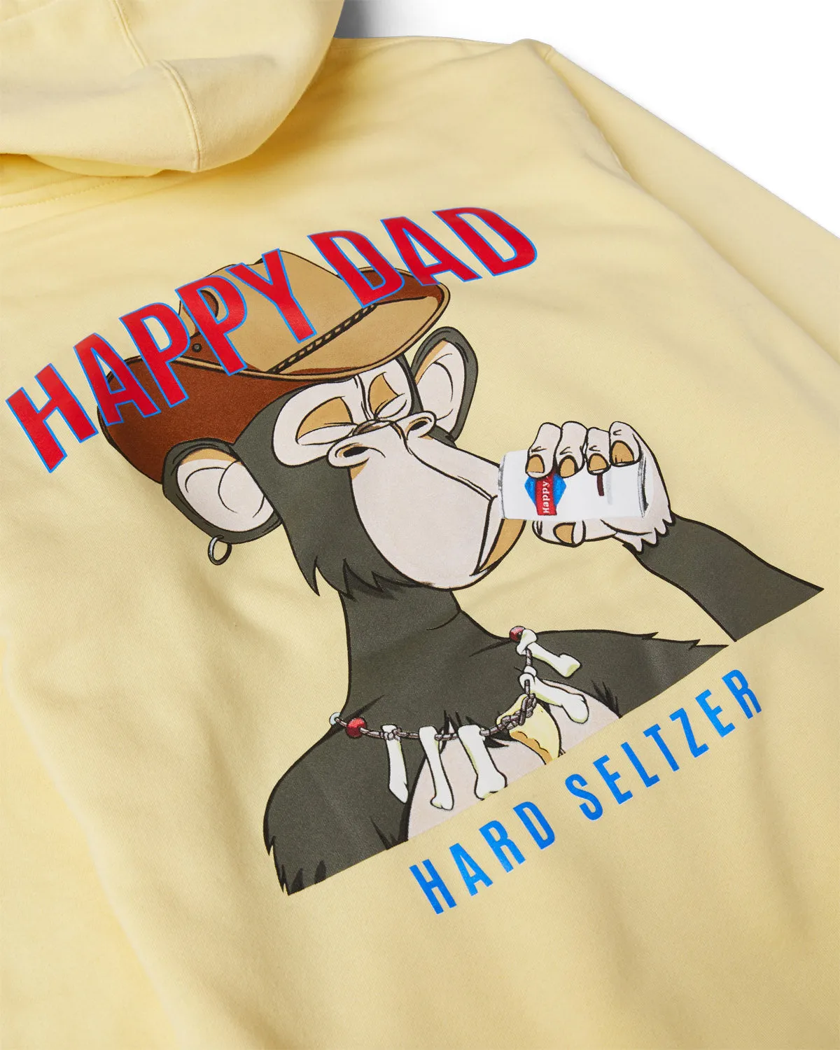 Happy Dad Ape Hoodie (Light Yellow)