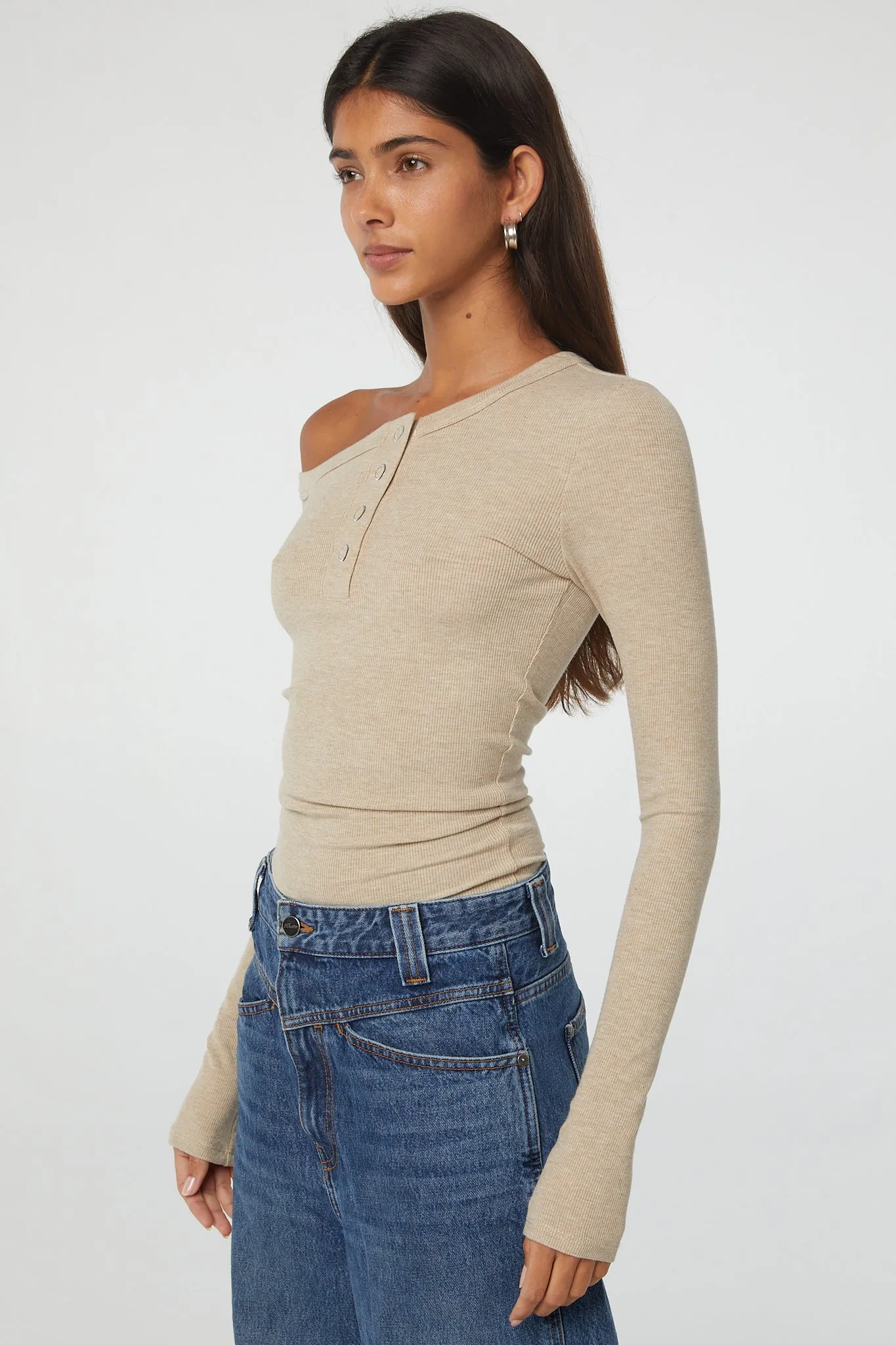 Harley top in Beige Melange