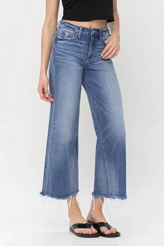 High Rise Cropped Leg Jeans