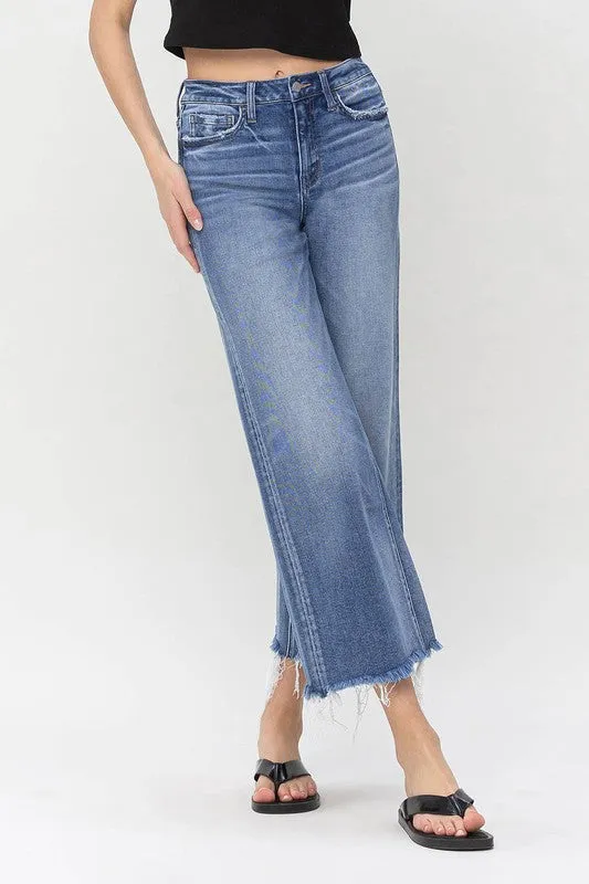 High Rise Cropped Leg Jeans