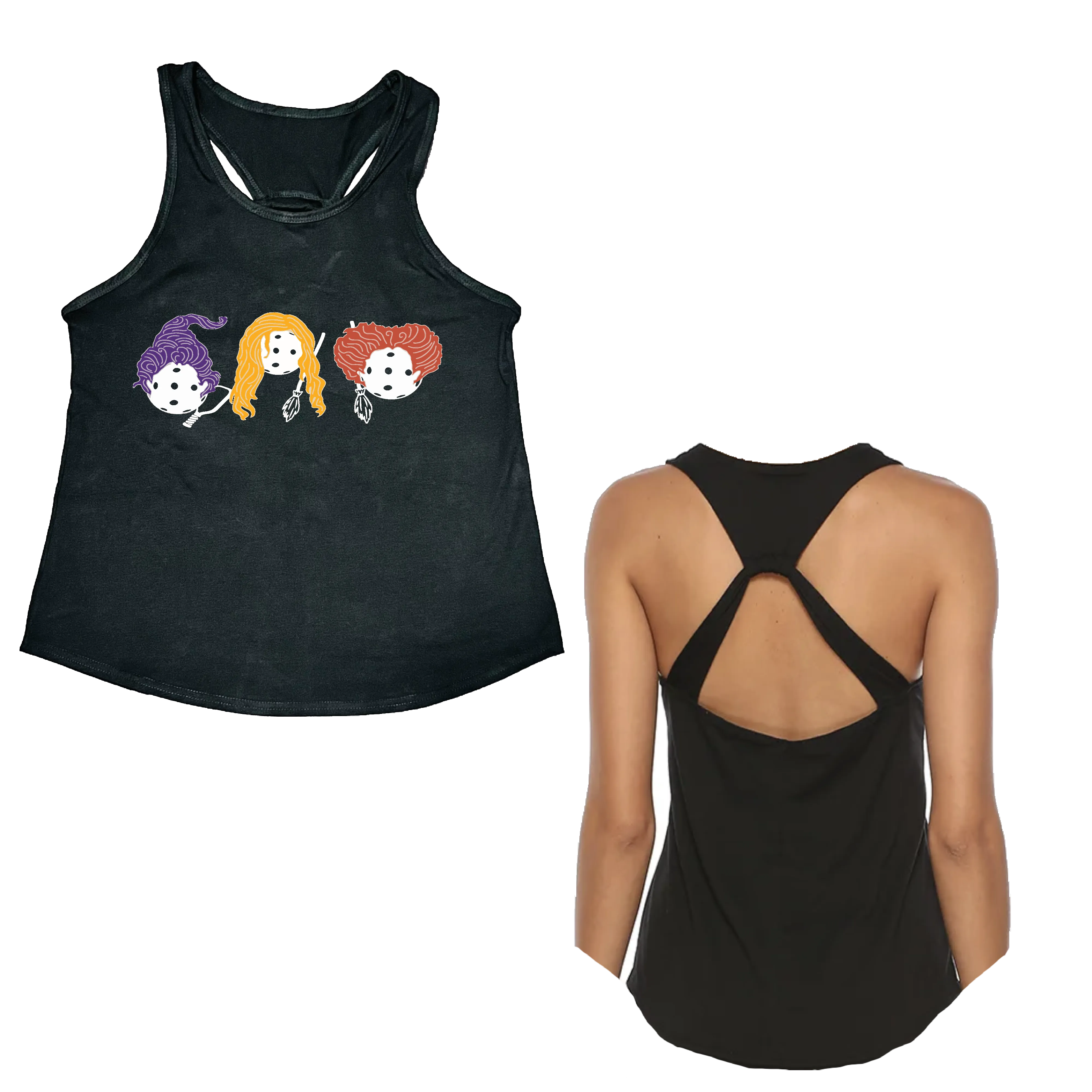 Hocus Pocus | Women's Open X-Back Pickleball Tank | Quick Dry Athletic Shirt