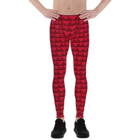 Men's Leggings Red and Black