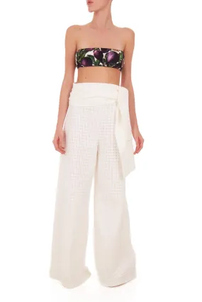 Porto Wide Leg Pants with Sash