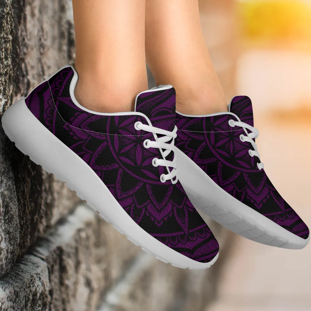 Purple Flower of Life Sneakers