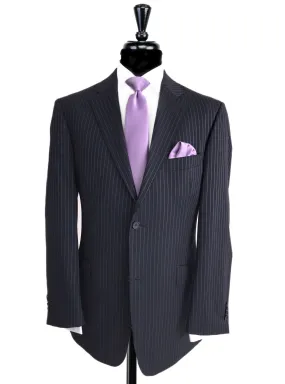 REDA Navy/Purple Pin Stripe 2 Piece Suit