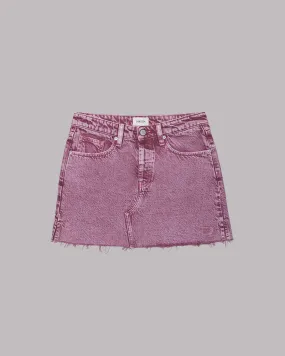 The Pink Faded Denim Skirt